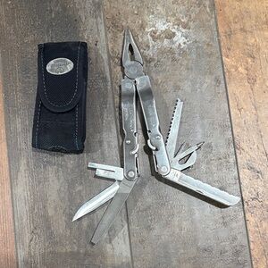 Leatherman Super Tool 200 Stainless Steel Multi-Tool with Black Sheath